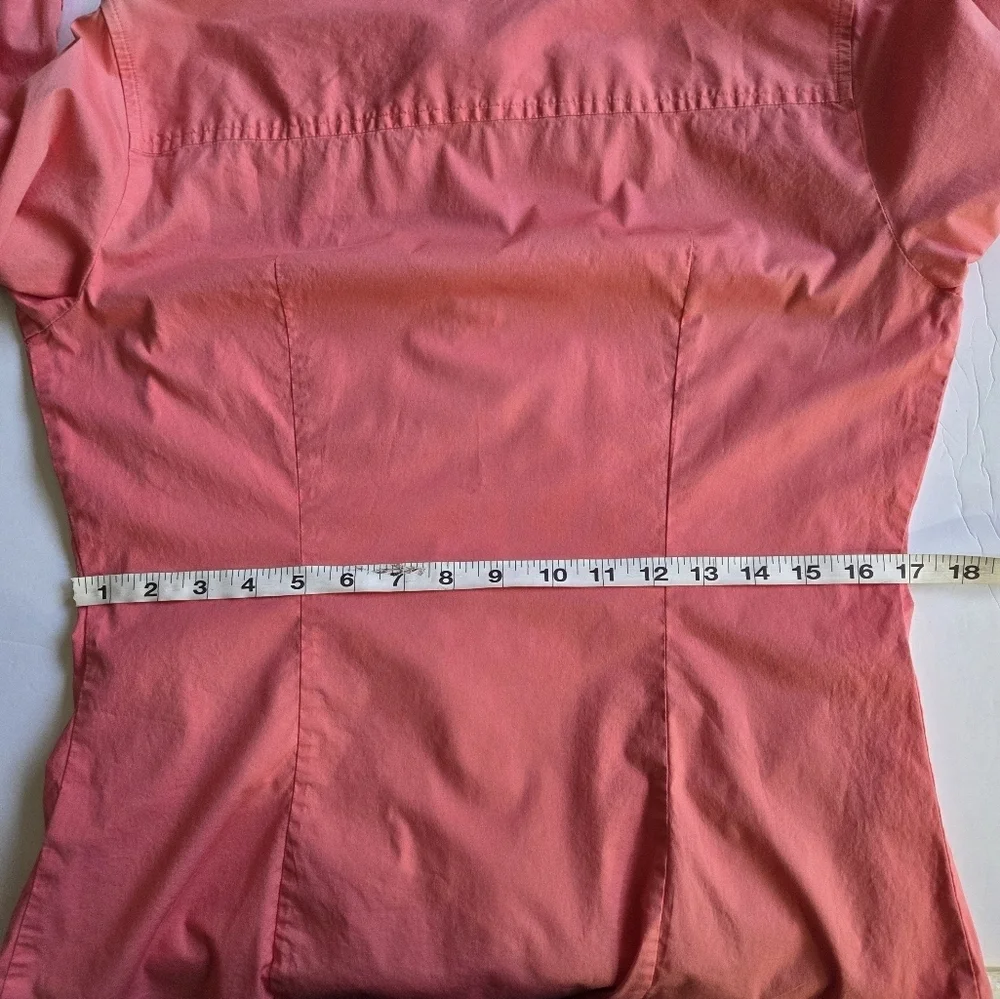 J.Crew Coral Button-Up Stretch Shirt